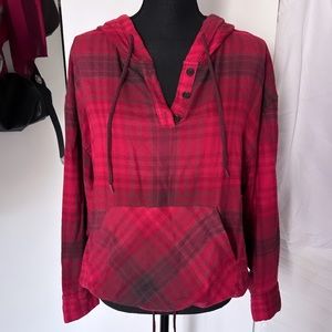 URBAN OUTFITTERS Adjustable Hooded Flannel Long sleeve